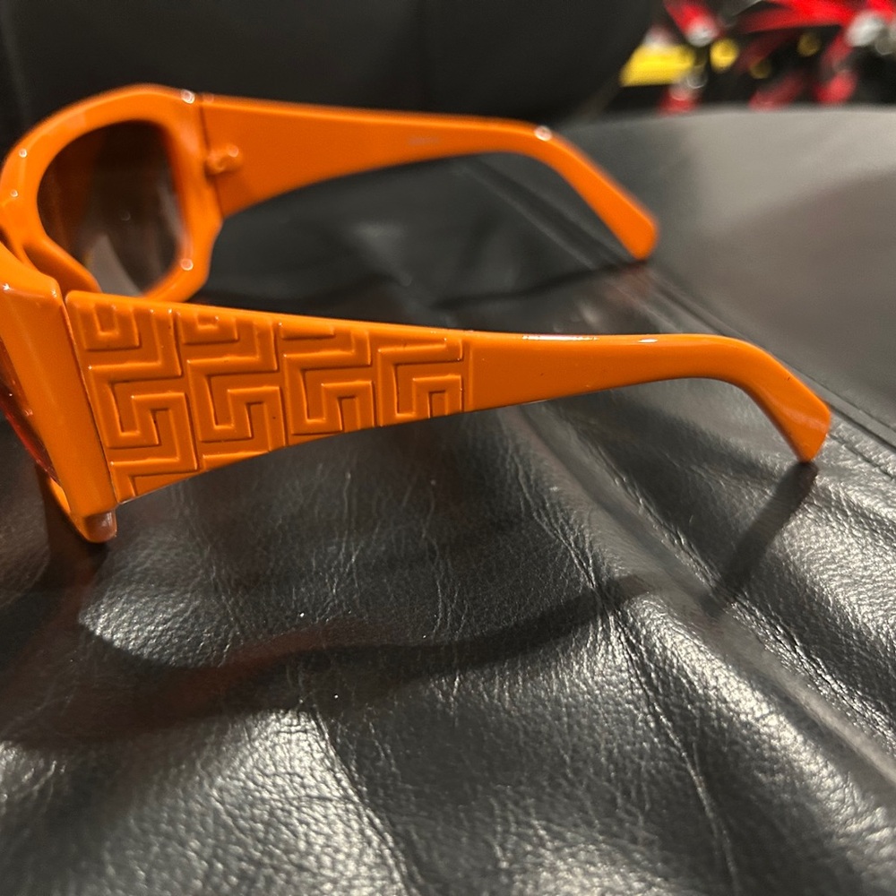 Orange Rectangular Sunglasses - image 6
